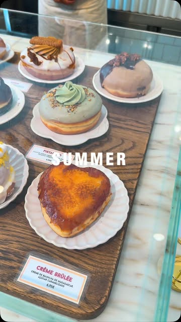 Summer doughnut display case